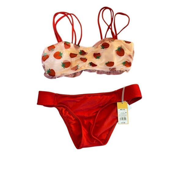 Kona SOl two piece, women’s strawberry, bikini, swimsuit, size medium - Picture 1 of 5